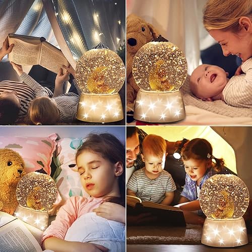 Miniatura 7 de VITAKEO Rotación de 360 Globo de nieve de oso polar, decoración musical para regalos perfectos para niños, día de San Valentín, Navidad y
