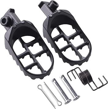 Aluminium Dirt Bike Foot Pegs, Black, Rear, Universal Fit for PW50 PW80 TW200 XR50R CRF50 CRF70 CRF80 CRF100F Dirt Bike