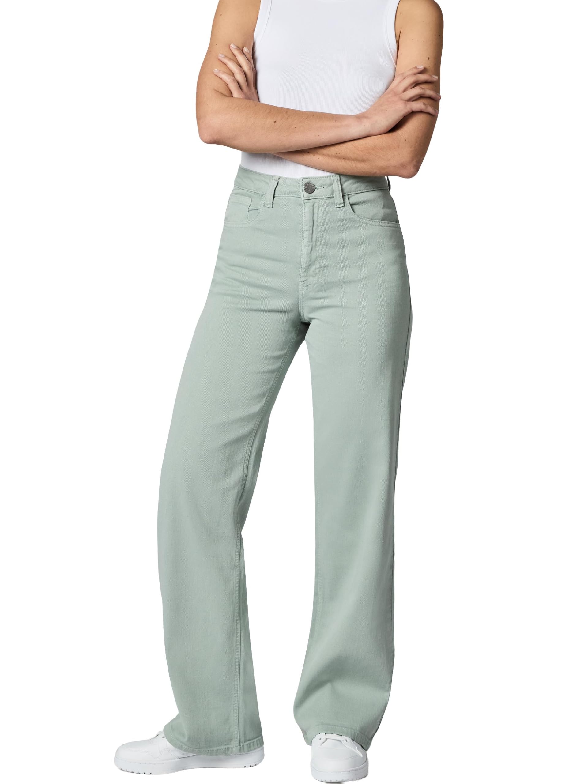 Peak Time Damen Wide-Leg Stoffhose Lange Chino-Hose mit Bio-Baumwolle (GOTS Zertifiziert) und Stretch Cyrele