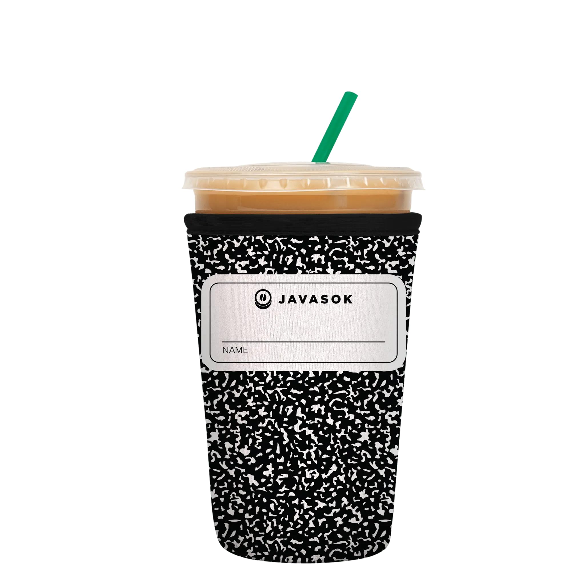 Sok It JavaSok Iced Coffee &amp; Cold Soda Insulated Neoprene Cup Sleeve (Compose Yourself, Medium: 22-28oz)