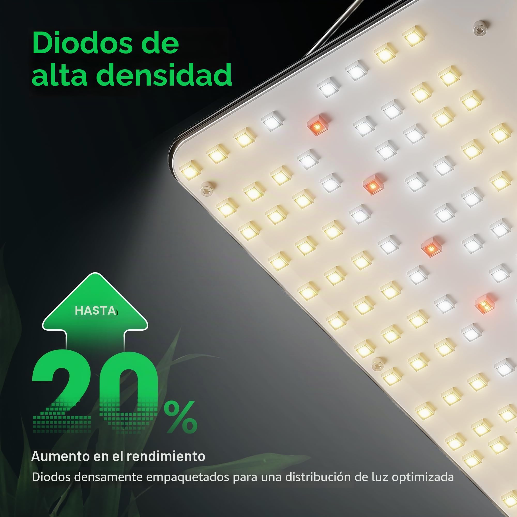 VS2000 LED Grow Light with Samsung LM301 Diodos & Brand Driver Dimmable Lights Sunlike Full Spectrum w/Grow Glasses for Seedling Veg & Bloom Plant Growing Lamps for 4x2/3x3 Grow Tent