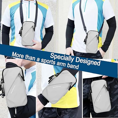 Vista 15 de Soporte para teléfono celular, pequeña bolsa cruzada con brazalete, se adapta a iPhone y todos los teléfonos celulares, uso para correr, caminar