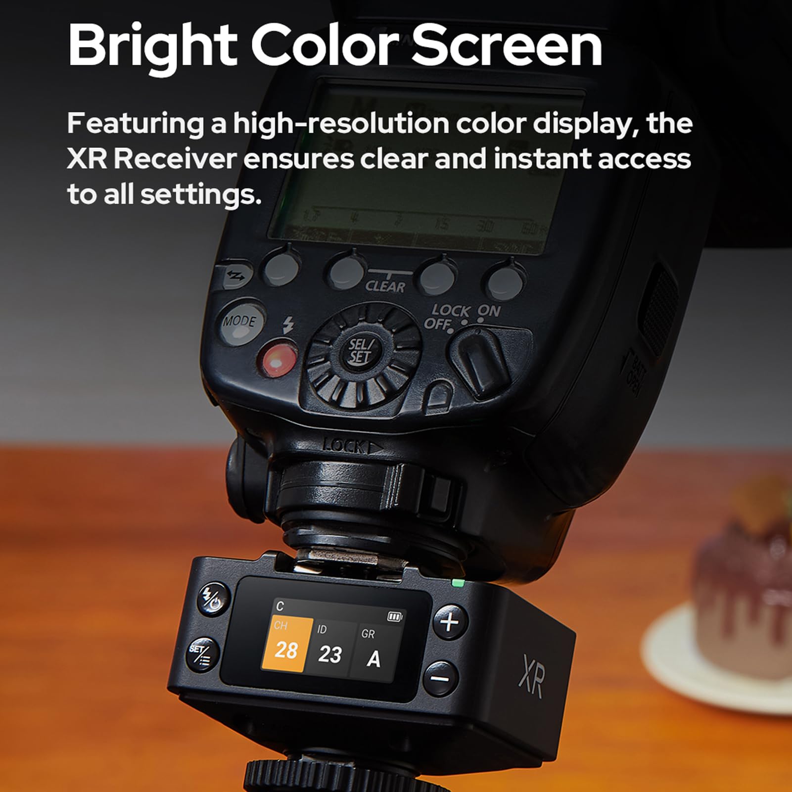 Godox XR Ricevitore flash TTL, portata 100 m, ricevitore radio con batteria integrata da 1270 mAh, cavo di sincronizzazione e cavo USB-C, compatibile con il trigger Godox X3/X3Pro per Canon e Nikon