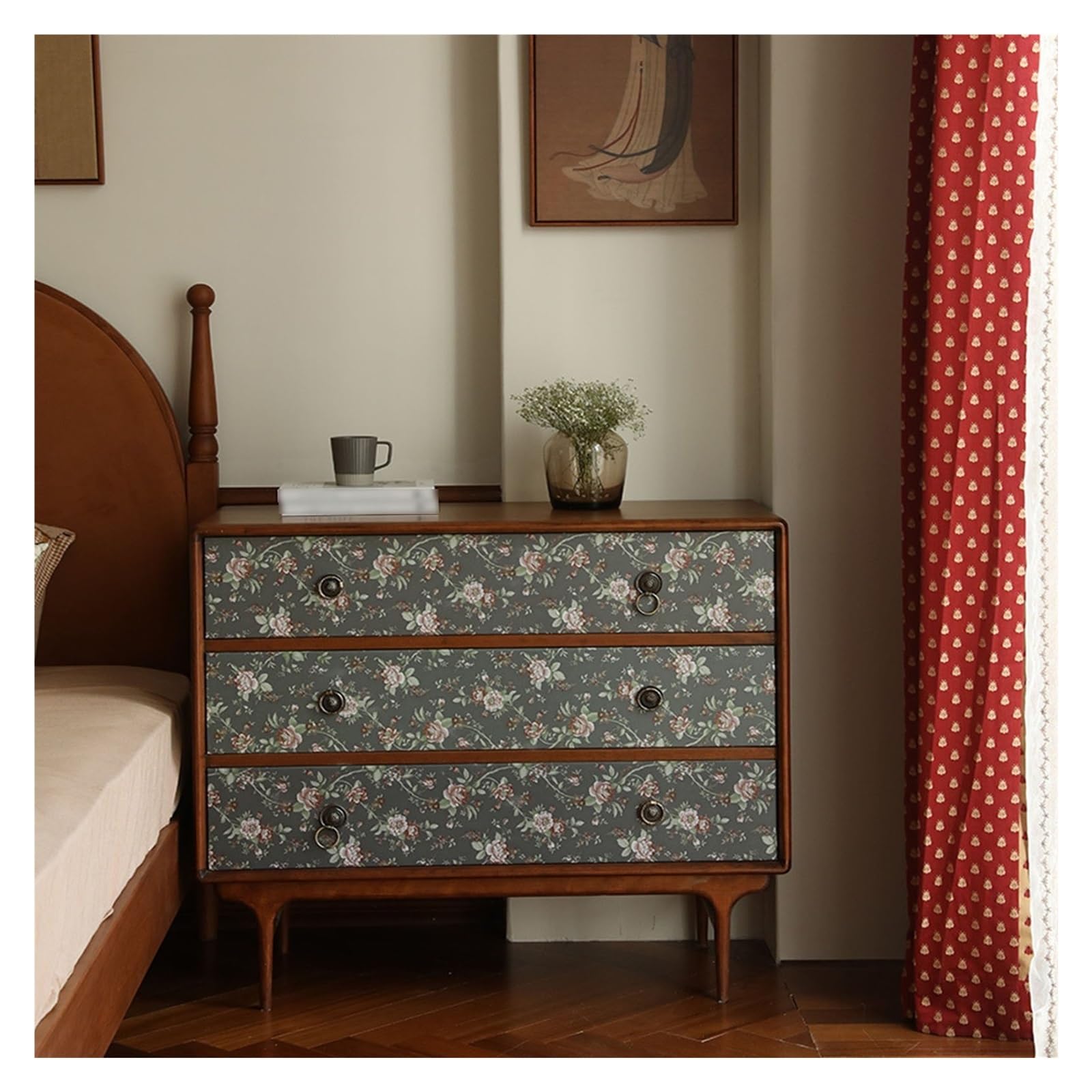 Dh2yjnbf3 One Color Bedroom 3 Drawer Dresser For Bedroom, 34" Tall Chest Of Drawers, Wood & Chests Of, Retro Dressers For Kids Room, Living, Nursery, Hallway, Entryway Storage Organizer