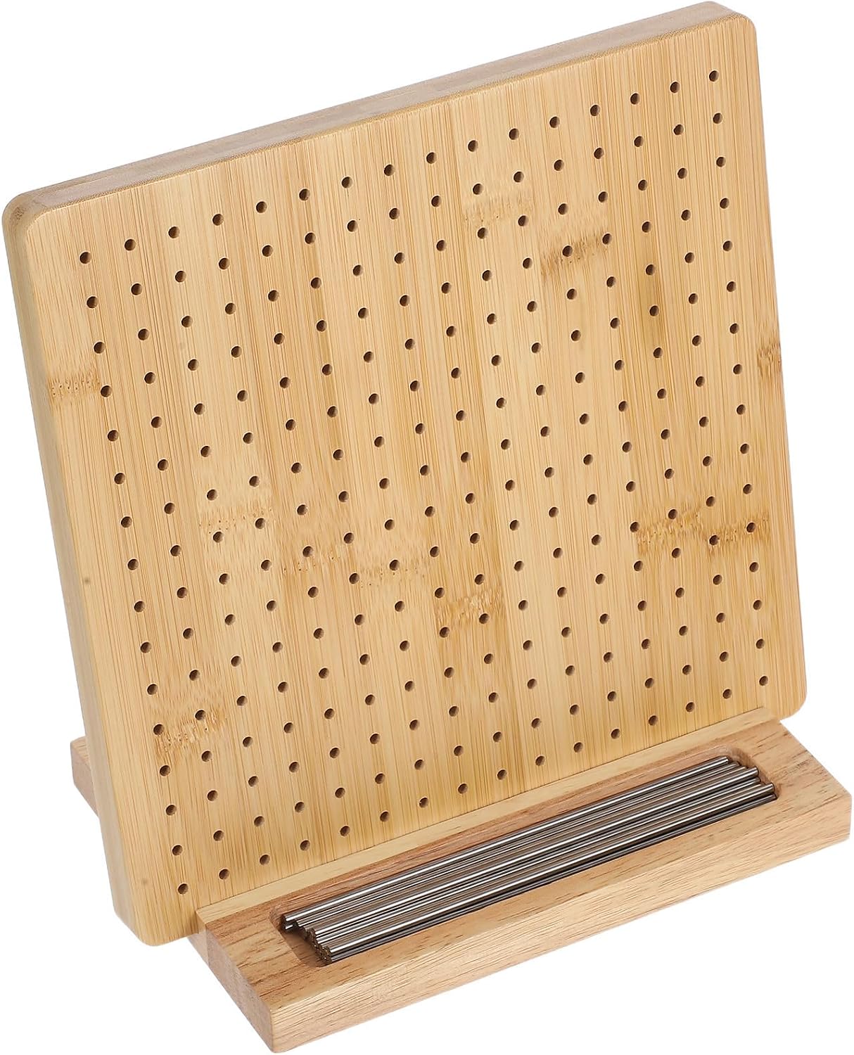Beatifufu Square Crochet Blocking Board 20 Stainless Steel Pins Wooden Crochet Board 23x23cm Needlework and Knitting Projects Sturdy and Portable