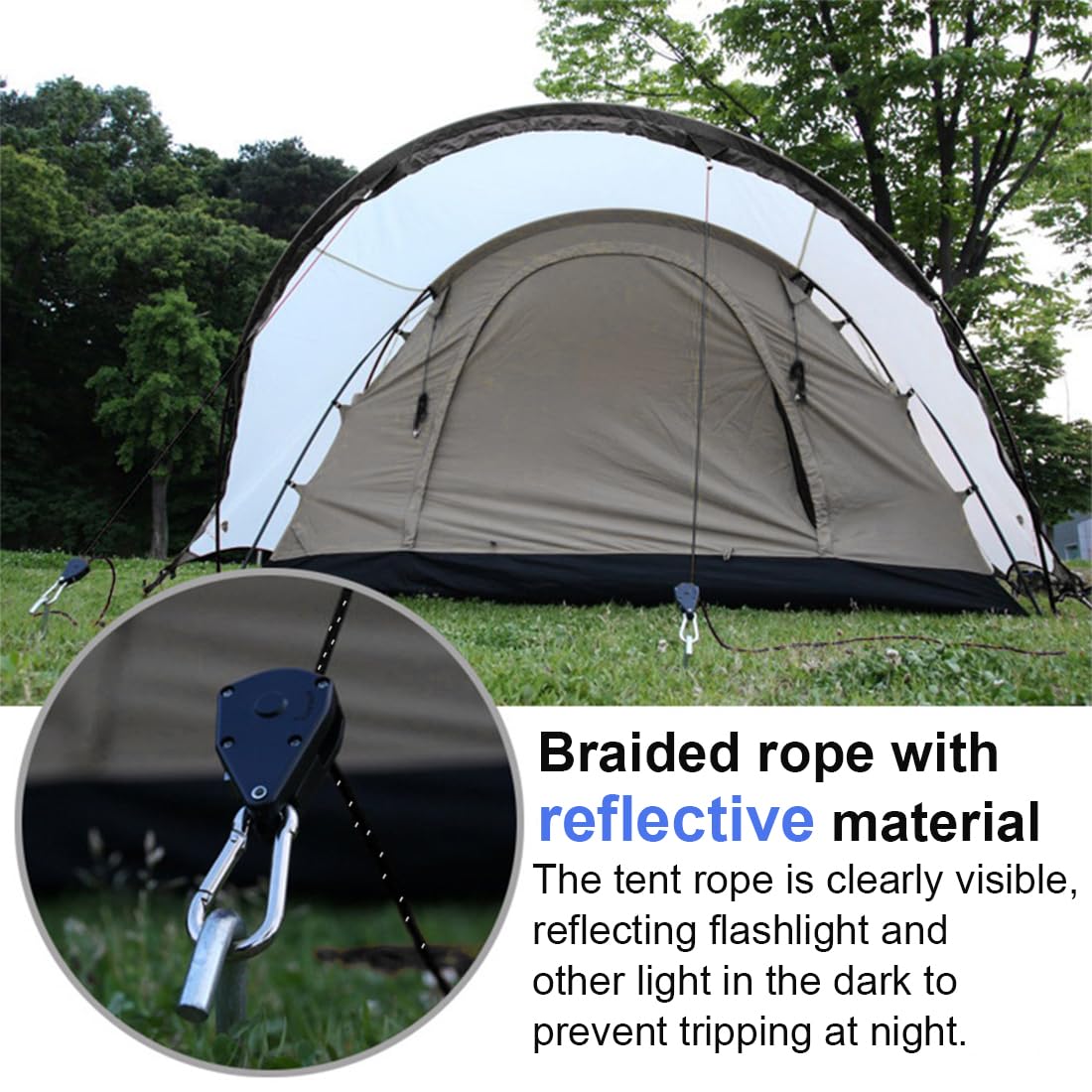 4 Tenditori Per Corda, 2 M X 4 Mm, Per Cricchetto, Regolabile, Tendicinghi, Corde Di Tensionamento, Corda