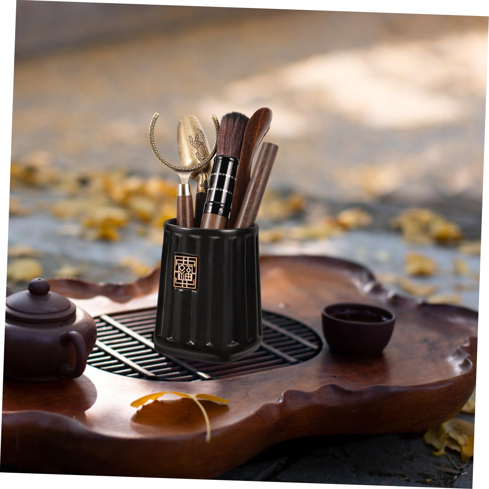 SOLUSTRE 2sätze Chinesischen Teezubehör Für Teezeremonie Kung Fu Teeset Mit Teelöffel Und Teebucket Elegante Utensilien Für Teeliebhaber Und Sammler