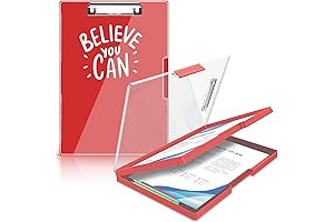 Sooez Clipboard with Storage for School & Office Supplies