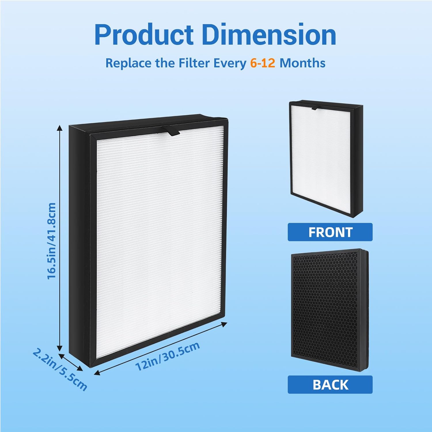 400 Air Purifier Filter for Puro 400 Air Purifier, 3-in-1 High-efficiency Filtration 400 Air Filter for Puroair 400 Air Purifier, 2 Pack - Image 6