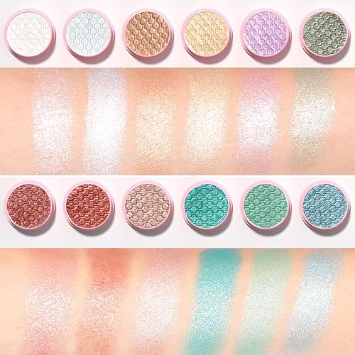 Miniatura 2 de Puré de papas Sombra de ojos Brillo Brillo Perlado Glitter Pigmento Diamante Camaleón de Metal de larga duración Flash Maquillaje de ojos Sombra de