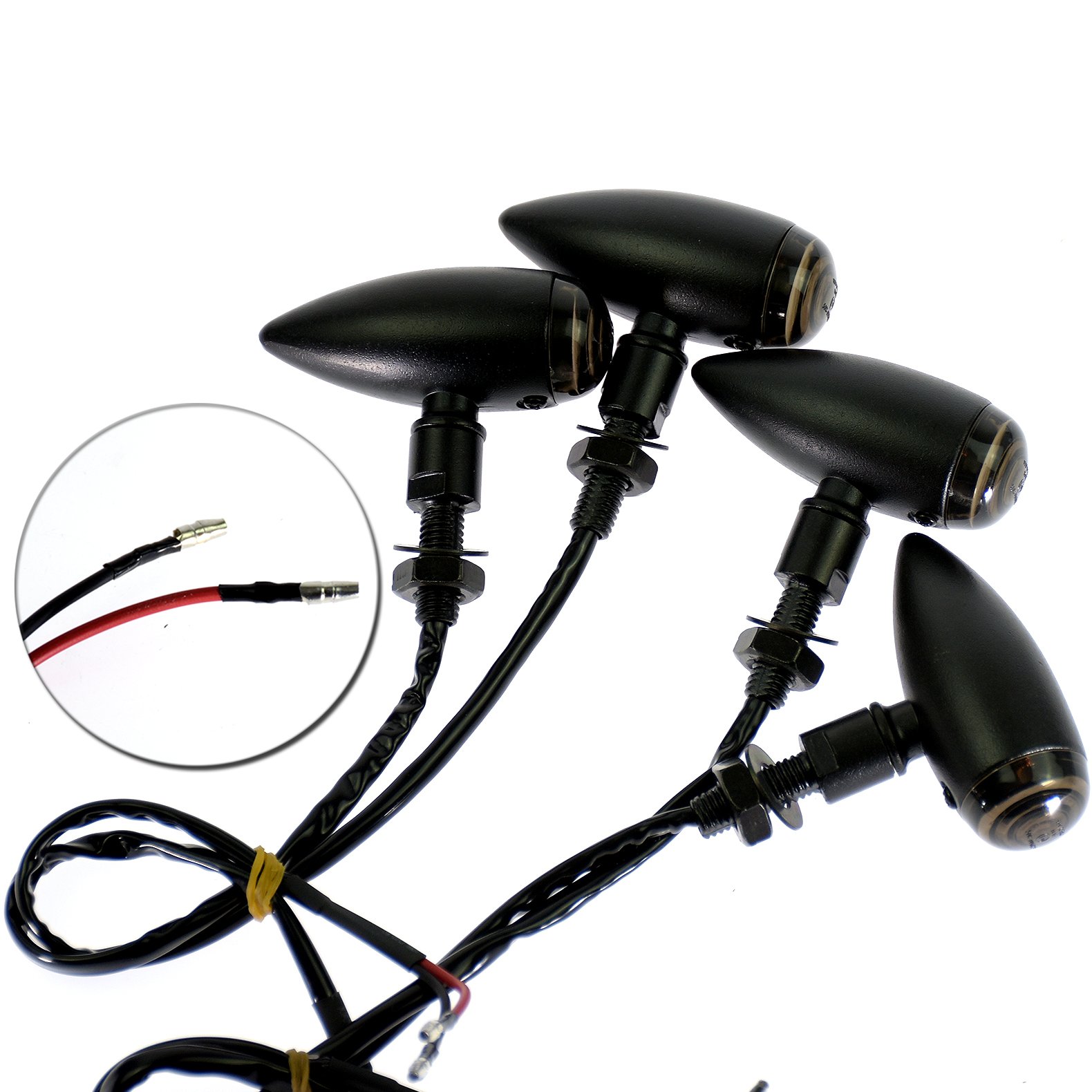 Motocykl metalowy pocisk kierunkowskazy wskaźnik światło dym soczewka do Harley Mini Sportster Bobber Chopper, 4 szt