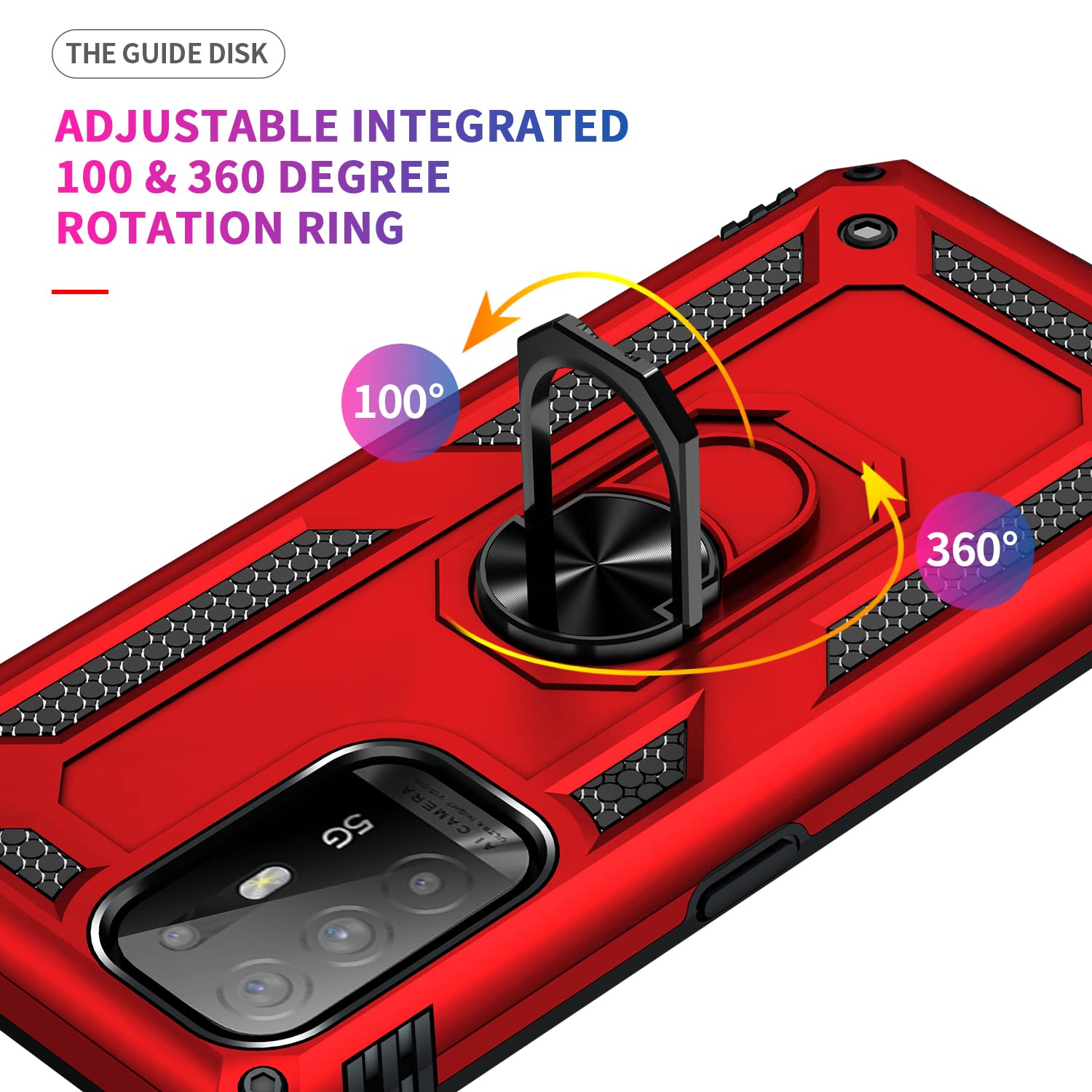 SORAKA Cover Trasparente per Honor 20 Lite con Supporto anello,Cover Acrilico trasparente Custodia Honor 20 Lite con piastra metallica per Supporto Auto Smartphone Magnetico