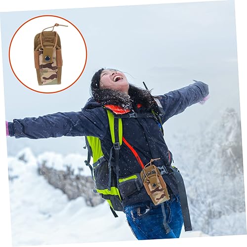 Miniatura 4 de SUPVOX Walkie Talkie Bag Fanny Packs for Women Leather Adjustable Belts for Men Leather Fanny Pack Molle Radio Pouch Radios Holster Radio Pouch Bag