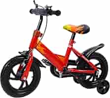 【919】アウトレット バイク風 子供車 Number レッド 補助輪付き 919】アウトレット バイク風 子供車 Number レッド 補助輪付き