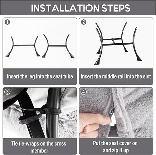 Miniatura 8 de MBOOYOME - Silla perezosa con otomano plegable, moderna silla de acento de salón con reposabrazos y bolsillo lateral y taburete plegable, silla de