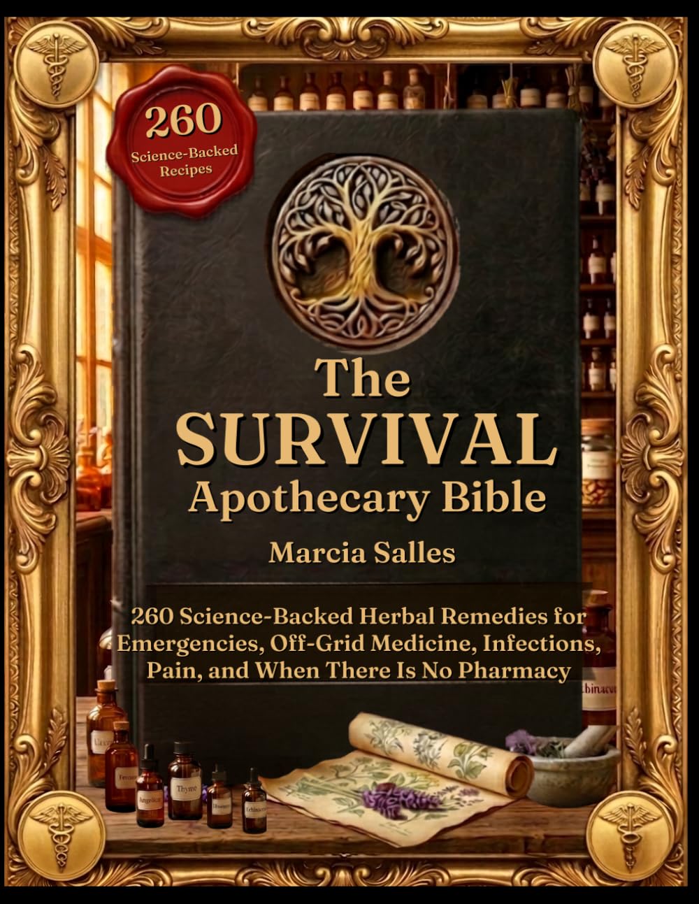 The Survival Apothecary Bible: 260 Science-Backed Herbal Remedies for Emergencies, Off-Grid Medicine, Infections, Pain, and When There Is No Pharmacy