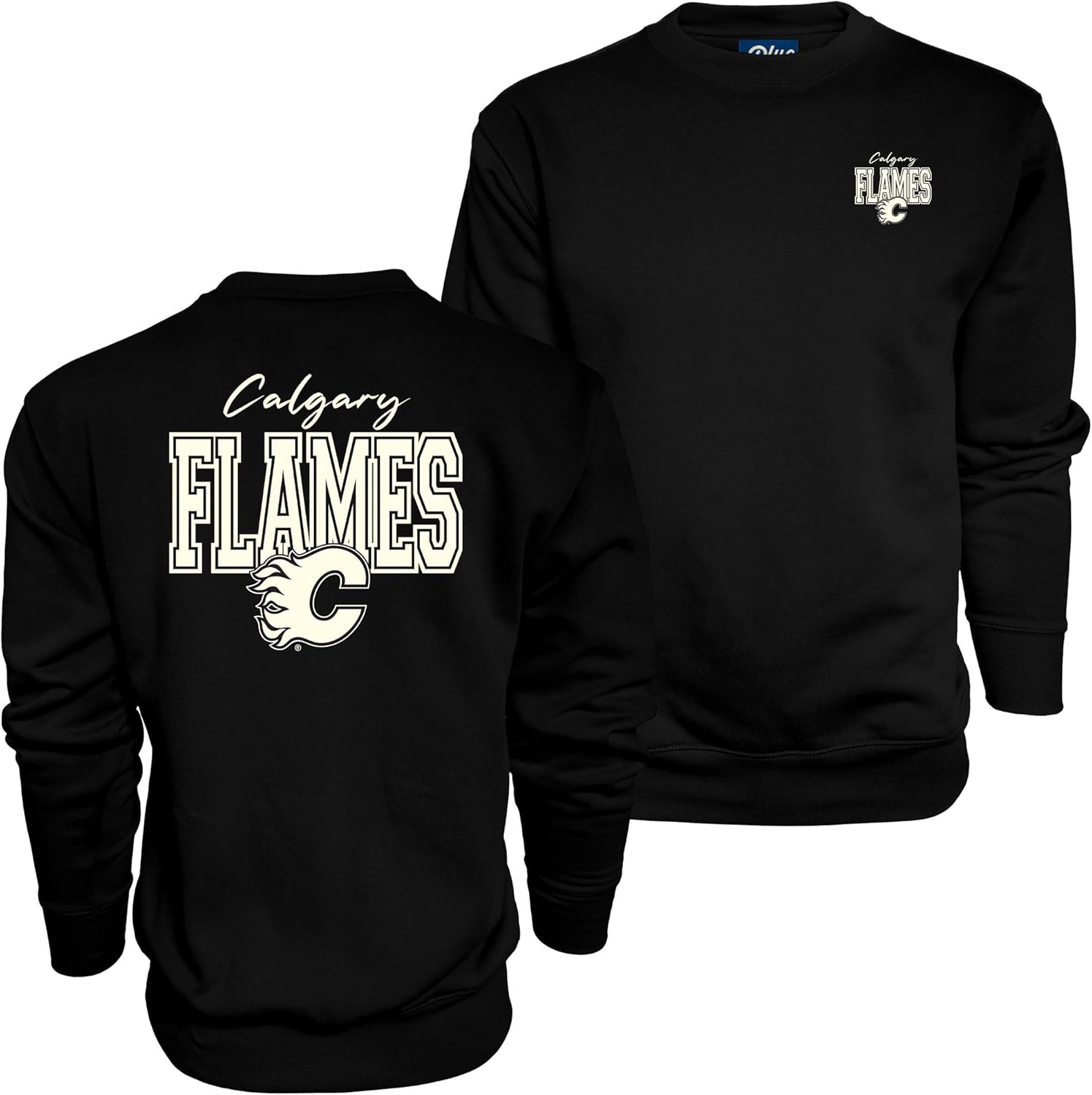 Blue 84 NHL Officially Licensed Crewneck Sweatshirt Pop Echo Black