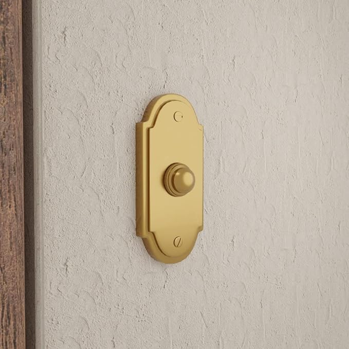 Wired Wall Mounted Battery Doorbell Kit with Brass push and cable Home