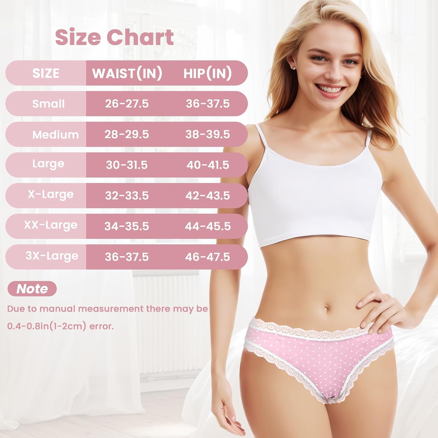 Women's Underwear Bikini Panties Soft Breathable Lace Edge Briefs Cotton Ladies Panties - Image 6