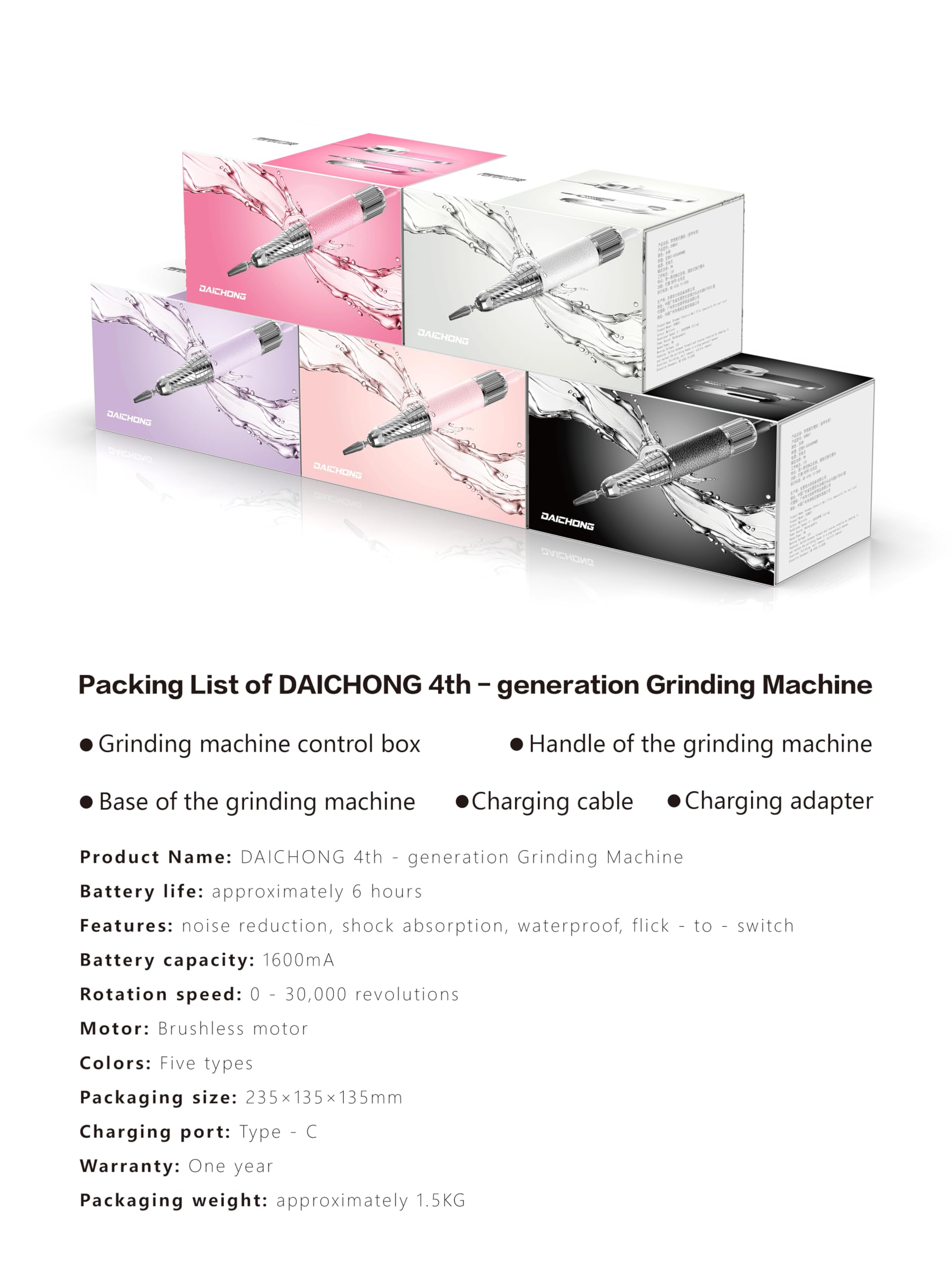 The DAICHONG 4th-gen Nail Drill: Professional, 30000 RPM