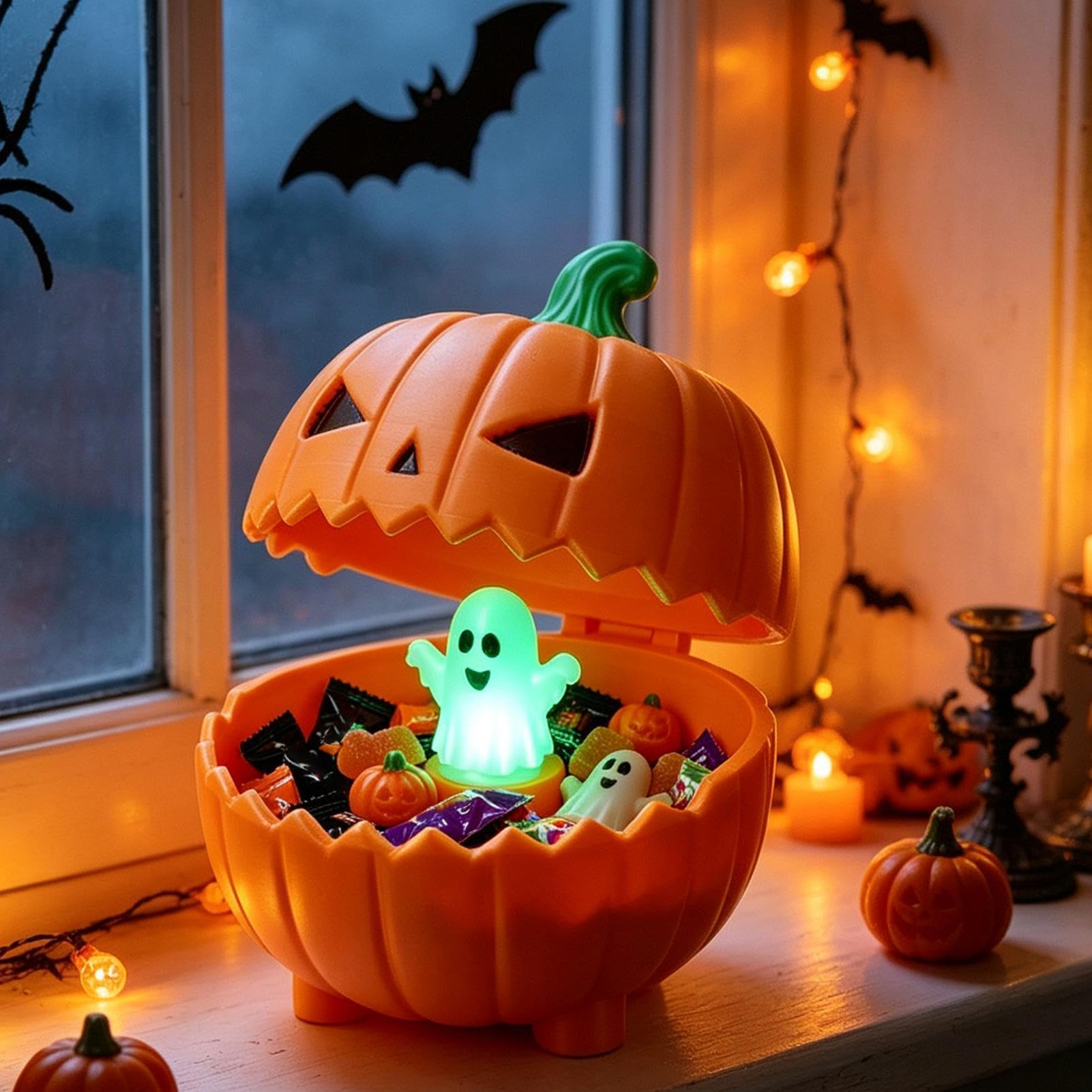 Scatola di di Halloween - Ghost Glow Candy Holder, contenitore di