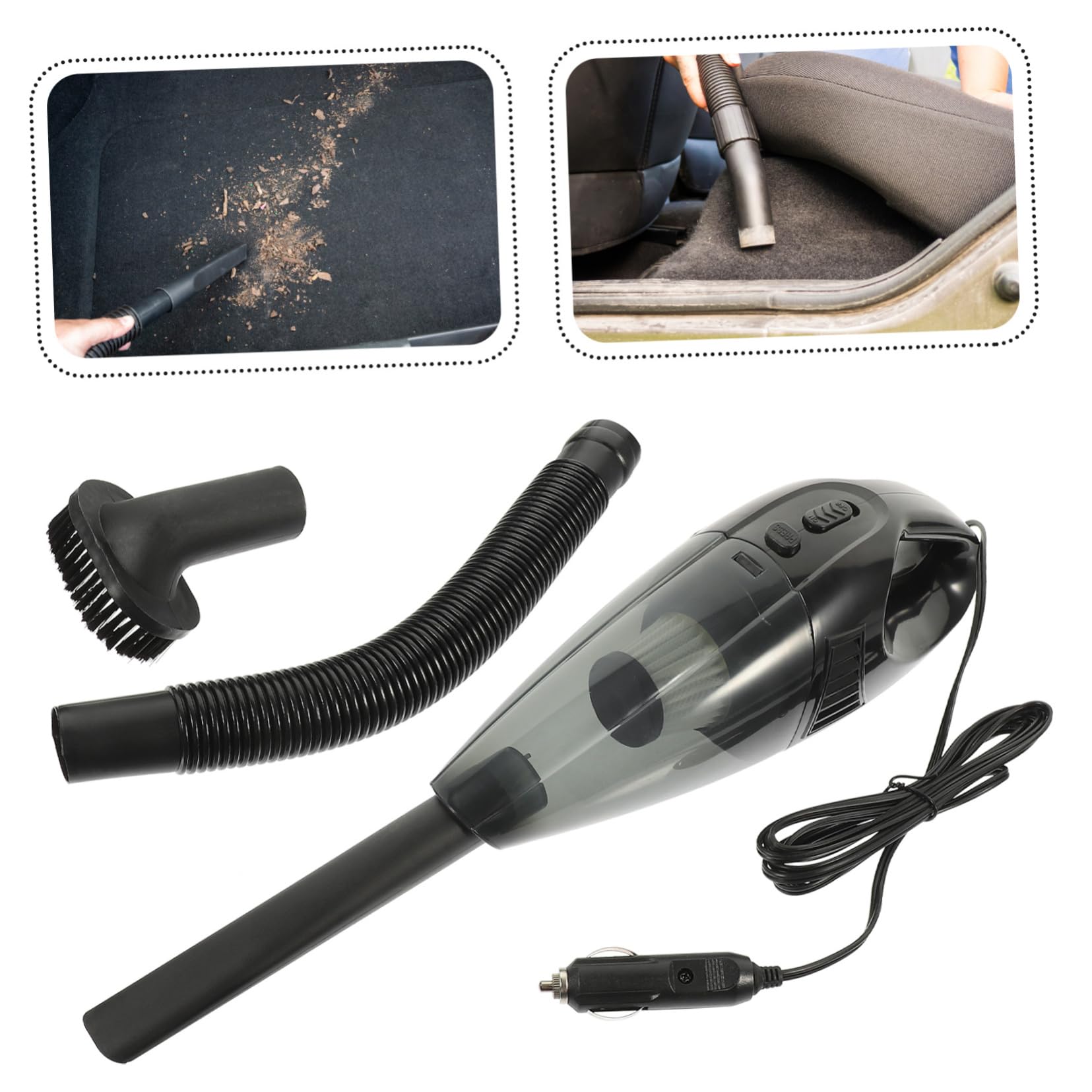 Aspiradora De Coche Portátil Limpiador De Coche Seco y Húmedo Colector De Polvo De Doble Uso para Limpieza Automática