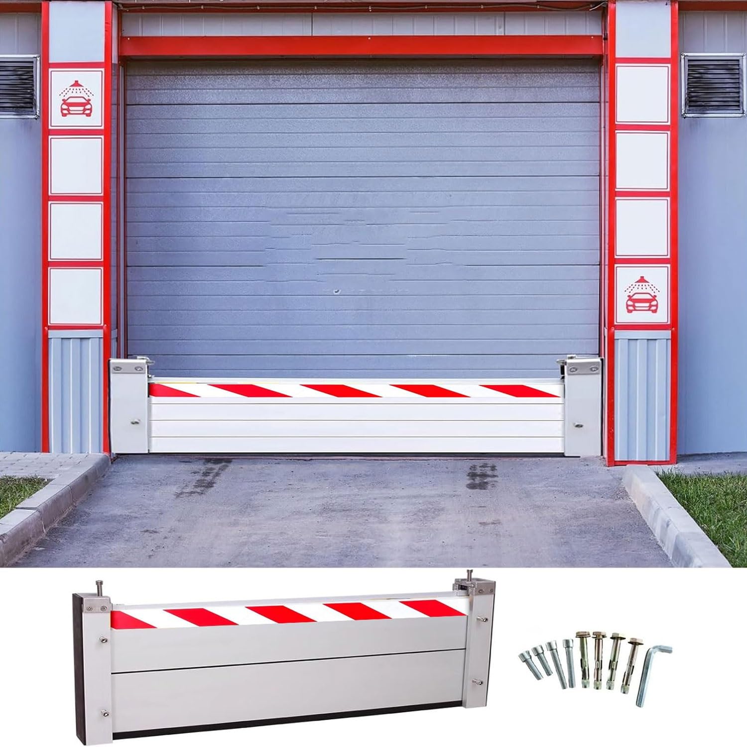 Barrière anti inondation amovible et réutilisable pour garage