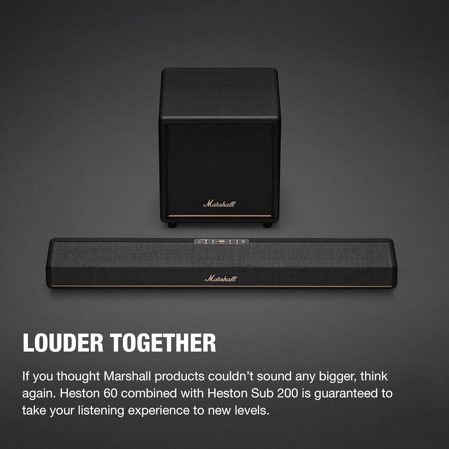 Marshall Heston 120 Dolby Atmos Soundbar Siyah, Wireless Subwoofer