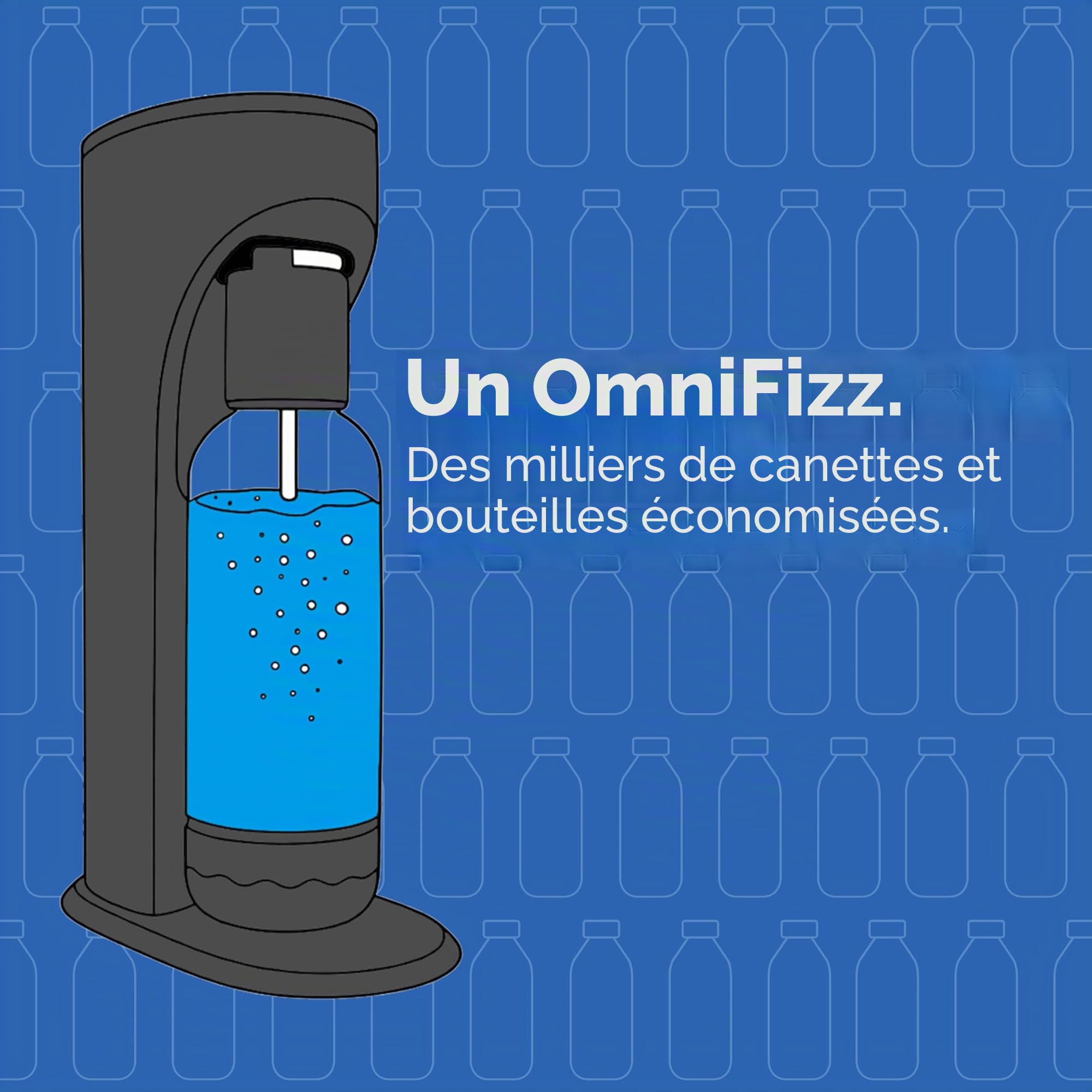 DrinkMate Machine à gazéifier pour eau et boissons gazeuses, recharge de CO2 non incluse, noir mat