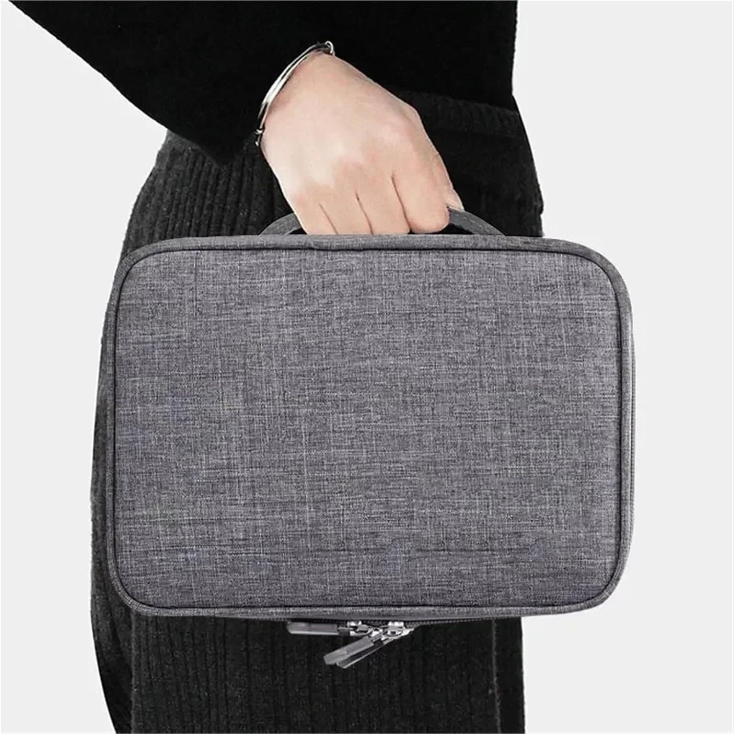 Bolsa organizadora de Cables | Organizador electrónico digital impermeable de gran capacidad(Black)
