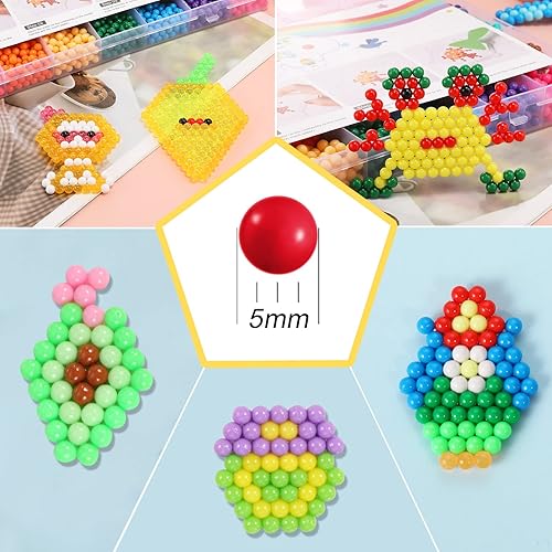 Miniatura 3 de Eenua Kit de 3220 cuentas de fusibles sin hierro en 32 colores, kit de iniciación de creatividad ilimitada