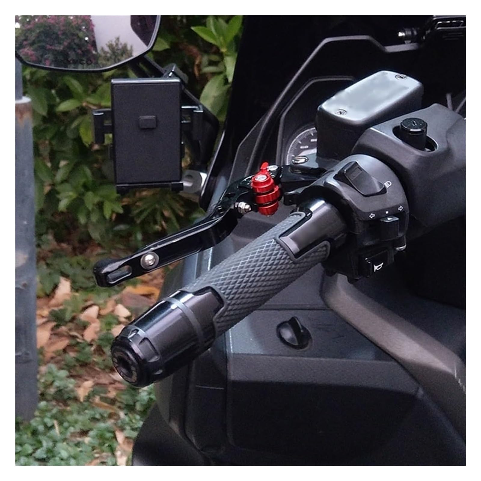 pour BM&W pour NINET pour R Nine pour T RnineT Pure/Cafe Racer/Scr 2014-2022 Poignées De Guidon Moto Poignées Antidérapantes en Caoutchouc 7/8" 22mm Extrémité du Guidon(Red)