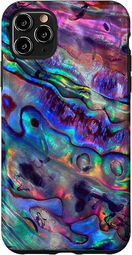 iPhone 11 Pro Max - Carcasa de abulón de imitación conchas marinas playa colorido y elegante