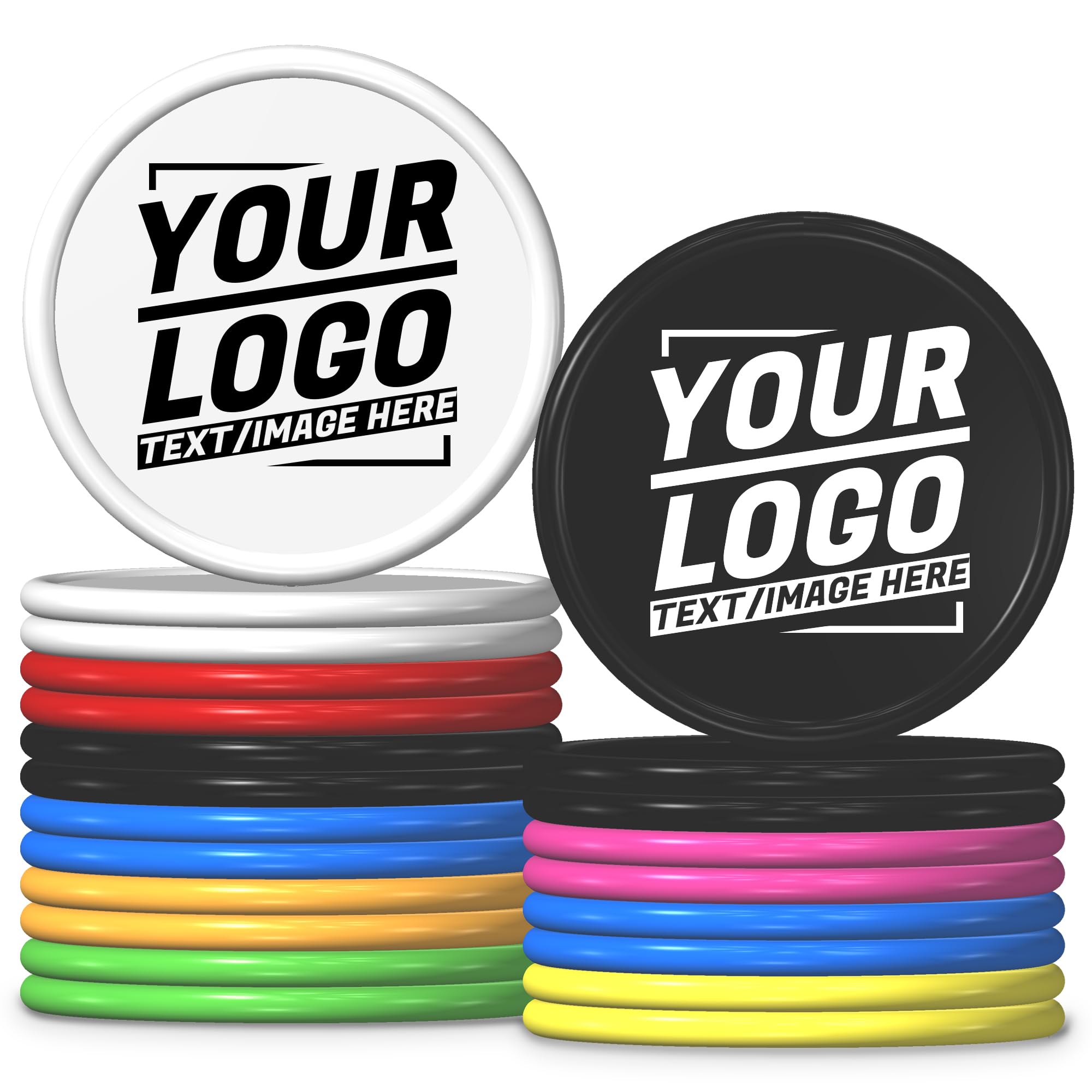 200 Jetons En Plastique Personnalisés – 37 Mm X 2,5 Mm – Impression UV Couleur – 15 Couleurs Au Choix – Pour Bar, Mariage, Entreprise – Texte, Logo, Photo
