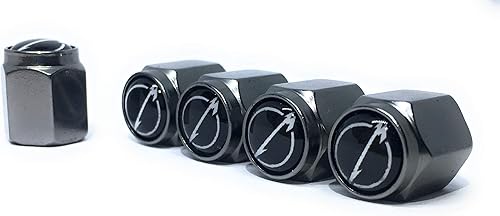 Miniatura 4 de Metallica - Tapones para válvula de neumático (juego de 5), universales para automóvil, motocicleta, bicicleta, bomba de aire, bicicleta,
