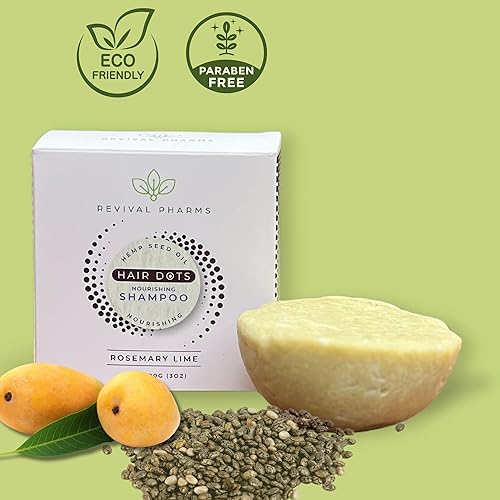 Miniatura 5 de Barra de champú nutritivo, 3oz, con aceite de semilla de cáñamo, lima de romero