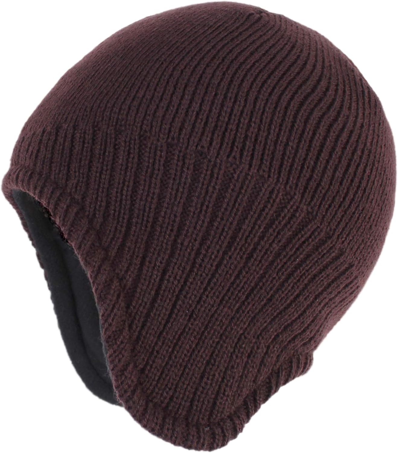 Connectyle Men's Knit Winter Hat with Ear Flaps Fleece Lined Beanie Warm Knitted Skull Cap Beanies Watch Hat