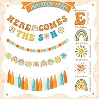 Vista 6 de LARRAZABAL Cartel para baby shower con texto en inglés «Here Comes The Son», «Here Comes the Son», decoración de baby shower para niño
