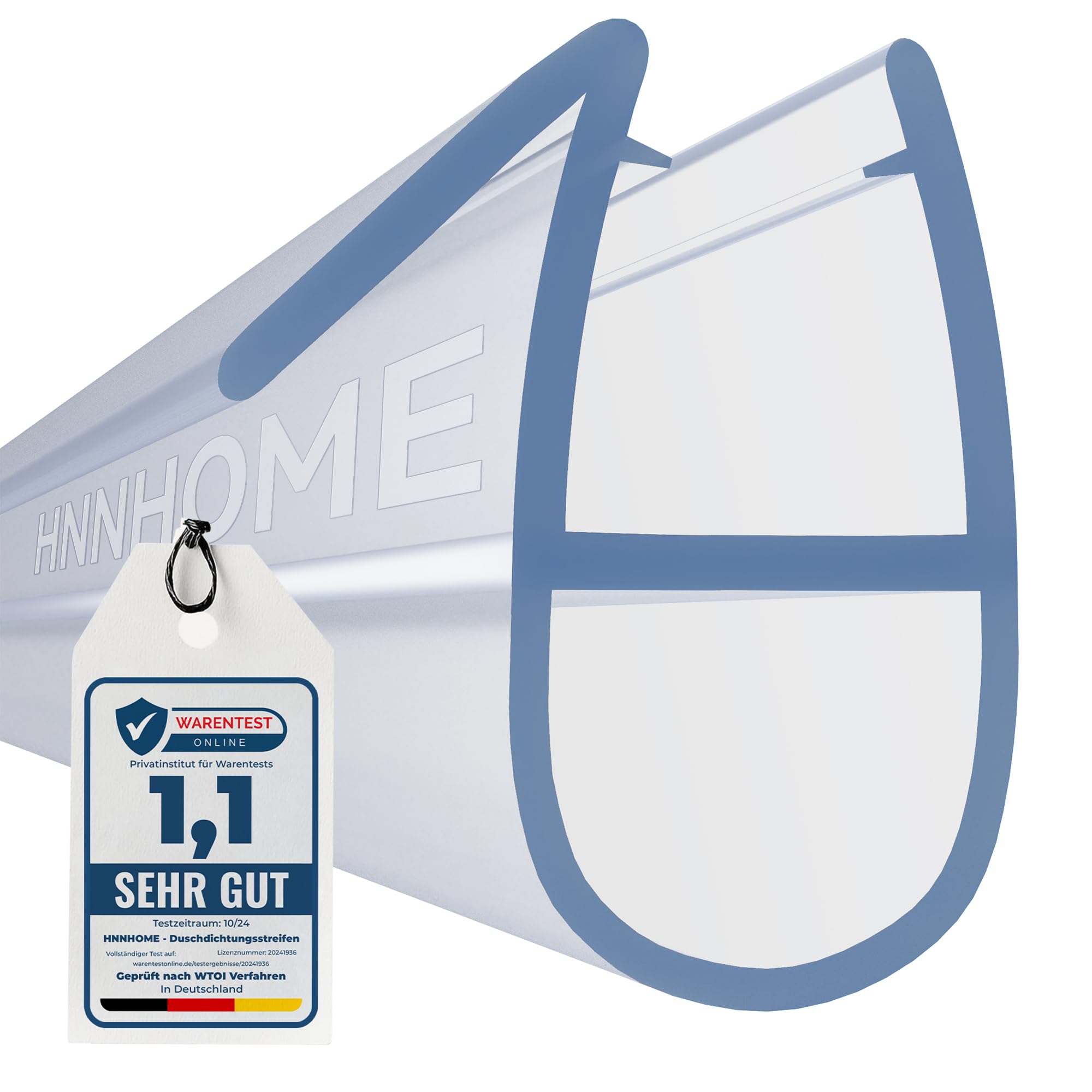 Tira de sellado de HNNHOME para mampara de ducha de 870 mm para cristal recto y curvado de 4-6 mm hasta 8 mm