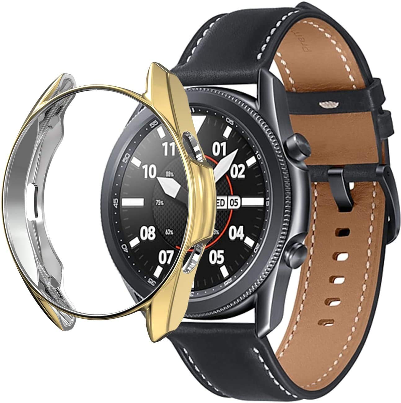OBOE Watch Case Compatible with Samsung Galaxy Watch 3 45mm Multi Color Soft TPU Bumper Shell Ultra-Light Full Protective Cover (Gold) (B08LNR2CDF) Amazon Price History, Amazon Price Tracker