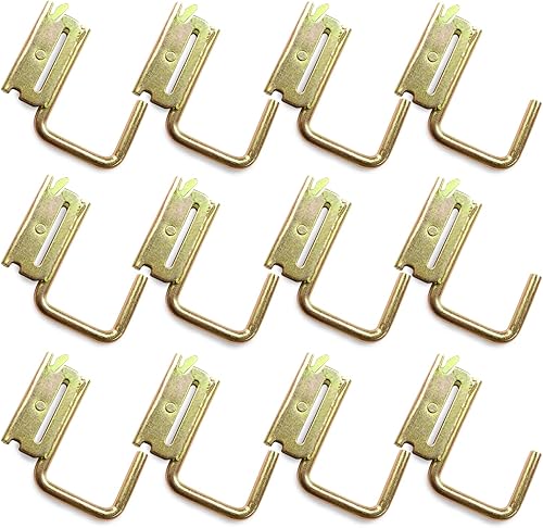 ENJ - Paquete de 12 accesorios E Track J Hook E para remolque cerrado, taller y garaje, carga máxima de 1200 libras