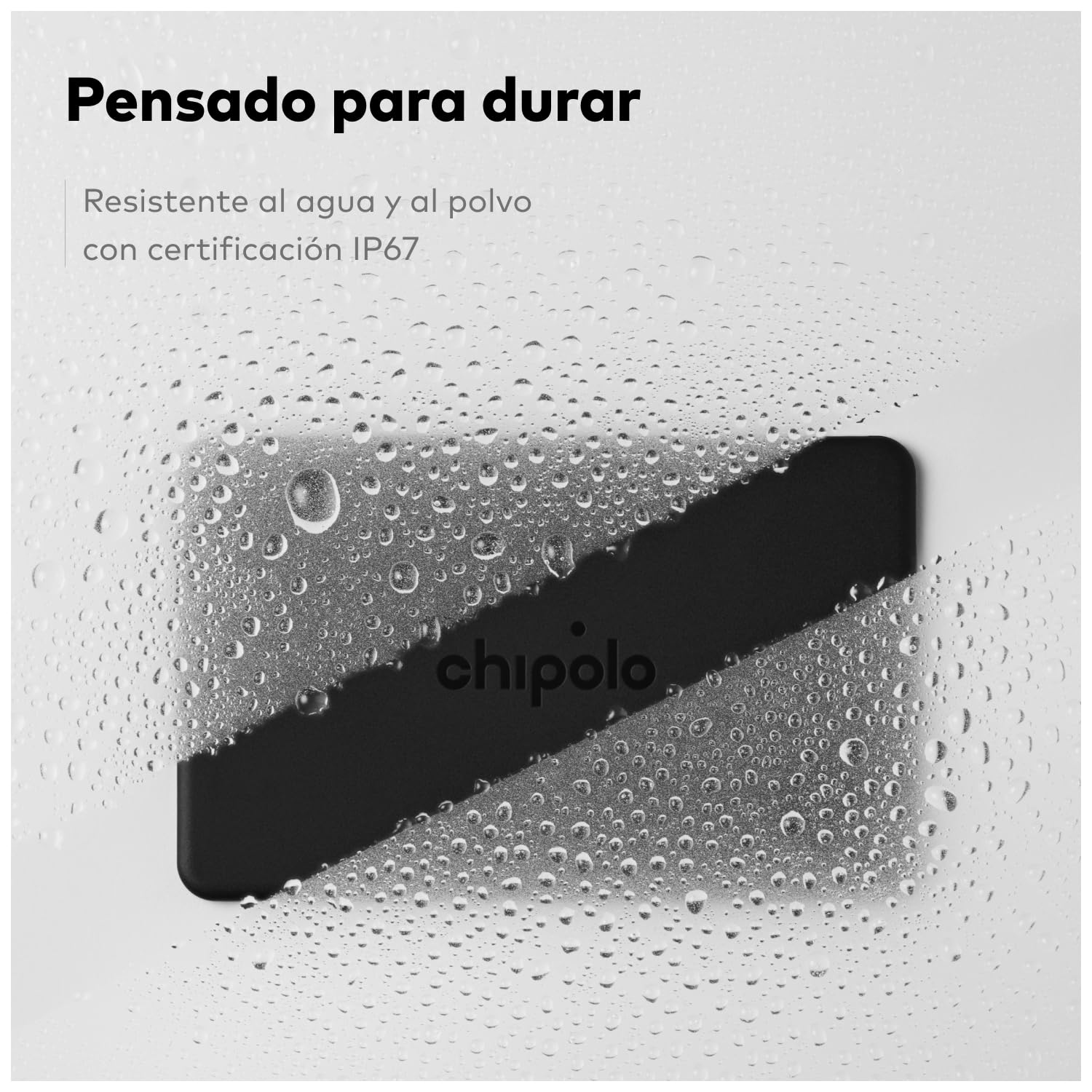 Chipolo Card - rastreador Recargable, rastreador Bluetooth y localizador de Objetos y Pasaporte, Compatible con Buscar de Apple y el Localizador de Google, Llama tu móvil y Alertas Fuera de Alcance