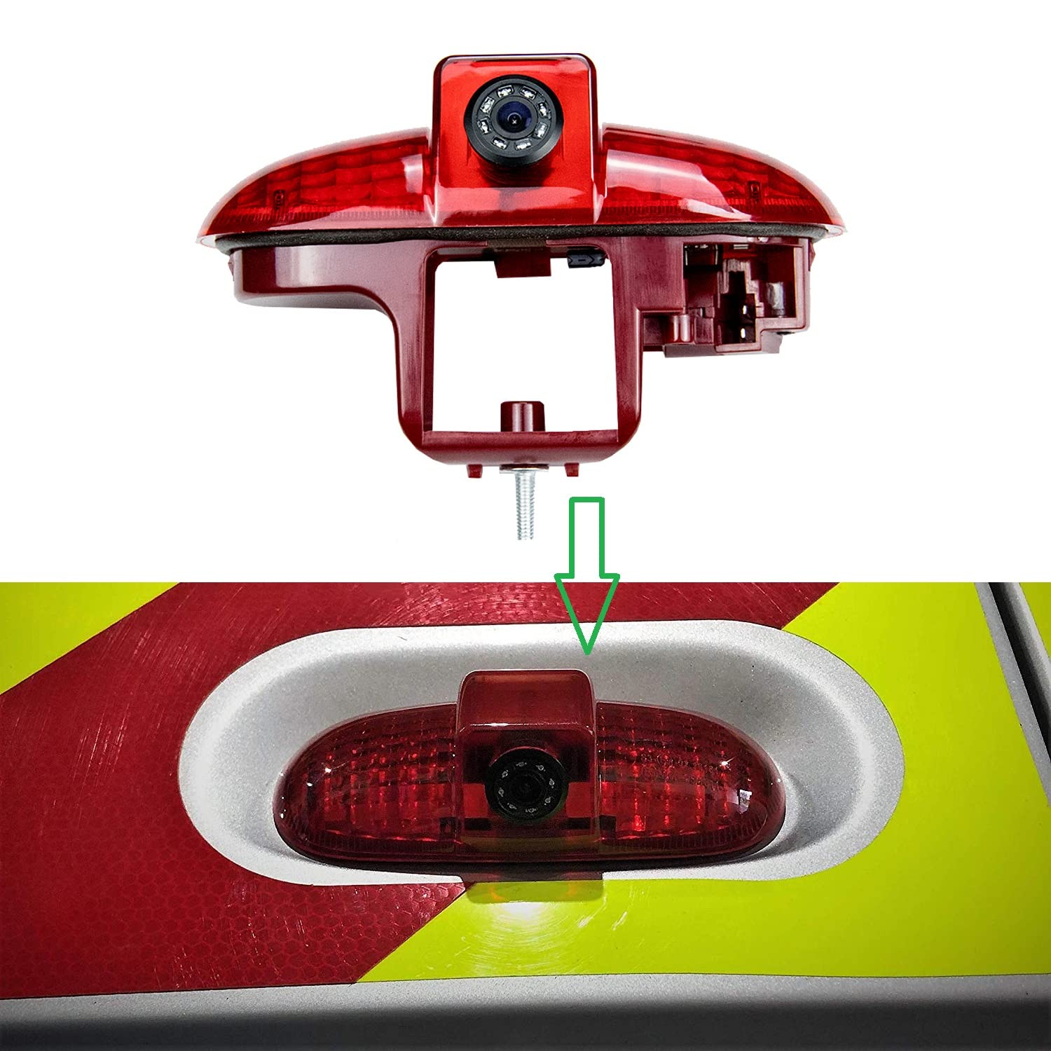 Auto trzeci dach górny uchwyt światło hamowania kamera cofania do samochodu Renault Trafic,Opel Combo,Vauxhall Vivaro +4,3 cala monitor DVD TFT ekran samochód ciężarowy wyświetlacz LCD