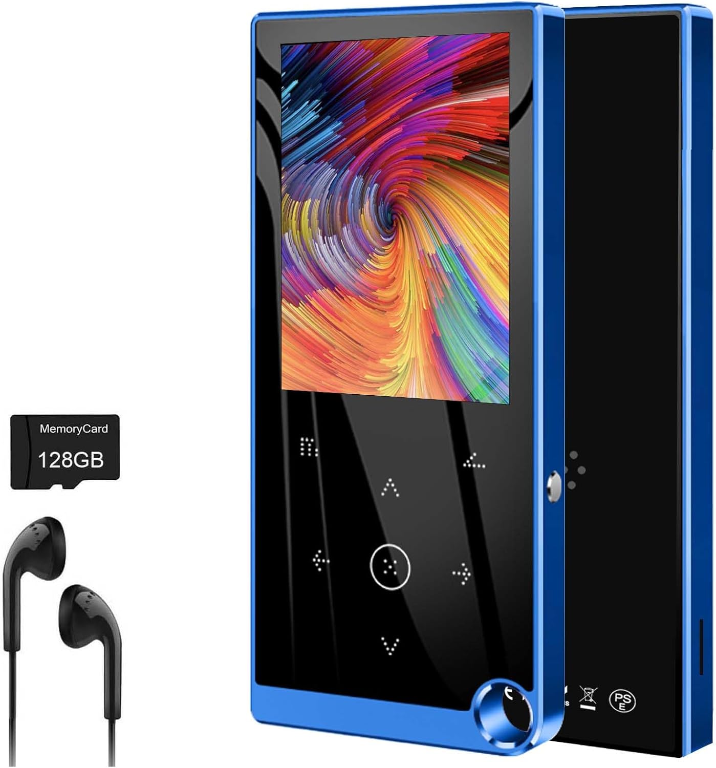 136GB MP3 Player with Bluetooth 5.2, Mini Blue Music Player with 2.4″ Large Screen Built-in Speaker, FM Radio, Voice Recorder, HiFi Sound, E-Book Function, Earphones Included 136GB MP3 Player with Bluetooth 5.2, Mini Blue Music Player with 2.4″ Large Screen Built-in Speaker, FM Radio, Voice Recorder, HiFi Sound, E-Book Function, Earphones Included