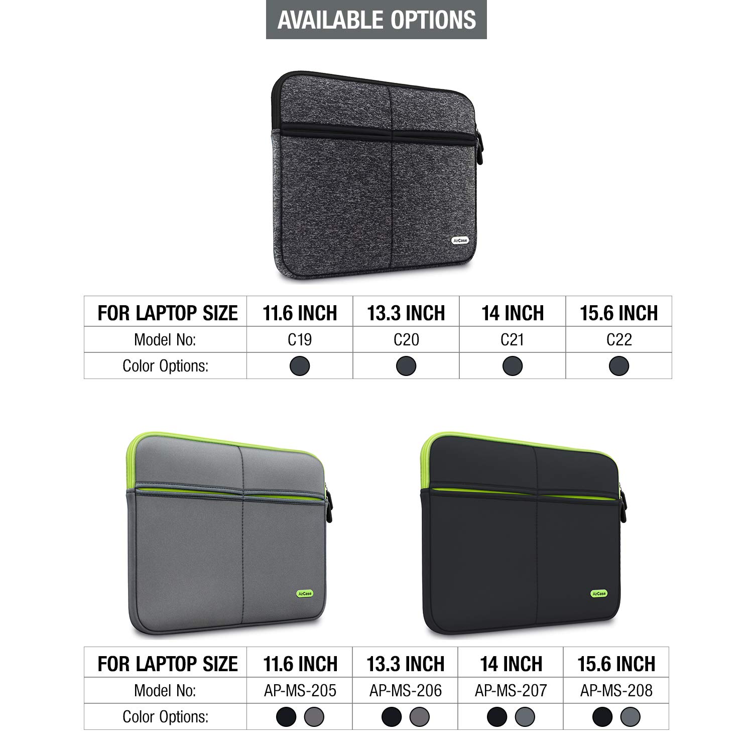 AirCase Premium Laptop Bag with 6 Pockets fits Upto 15.6" Laptop/MacBook, Wrinkle Free, Padded, Waterproof Light Neoprene case Cover Sleeve Pouch, for Men & Women, Grey- 6 Months Warranty 31 71hYU0boh0L. SL1500