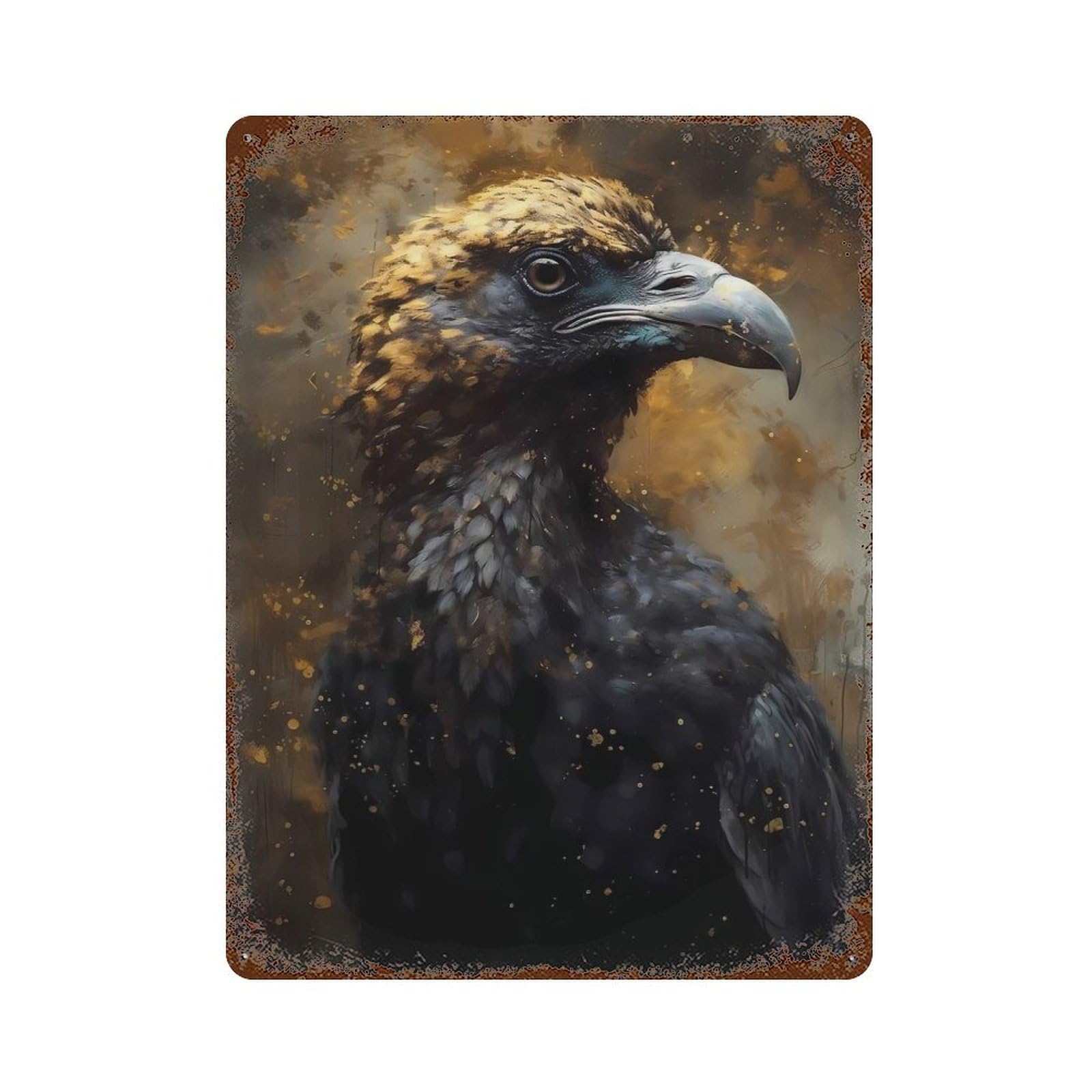 Vulture Adorable Retro Metal Sign 15.7"x11.8", Vintage Wall Decor for Garage, Pub Or Kitchen