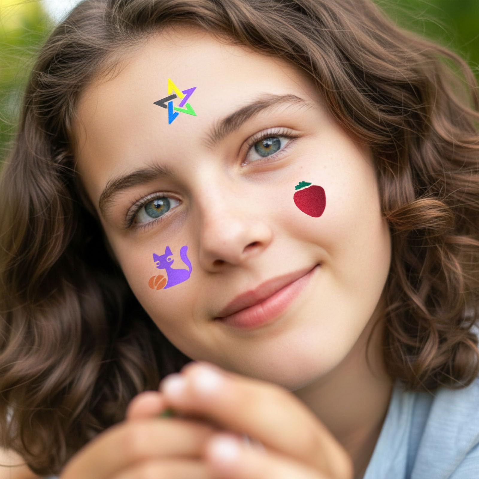 10pcs Temporary Tattoo Pen 72pcs Tatuaje Stencil, Efímero Tatuaje Piel Rotuladores para Niñas Niños Colegialas Carnaval Halloween Party Regalo 3 4 5 6 7 8 9 10 Años