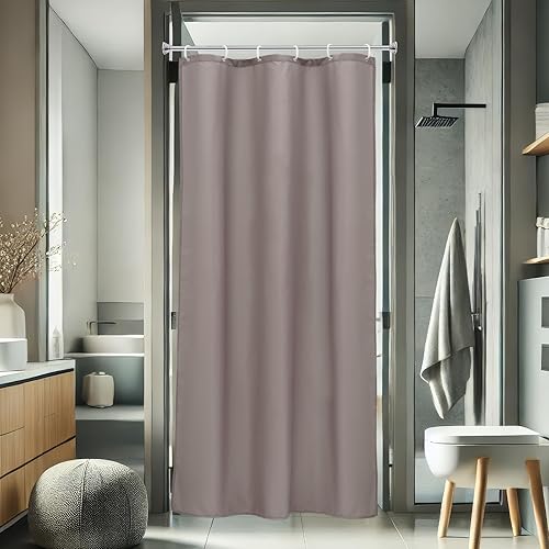 Miniatura 20 de AooHome - Forro para cortina de ducha, Tela, Gris claro Gris claro,Azul,Chocolate,Gris Oscuro,Azul marino,Beige Sólido,Blanco