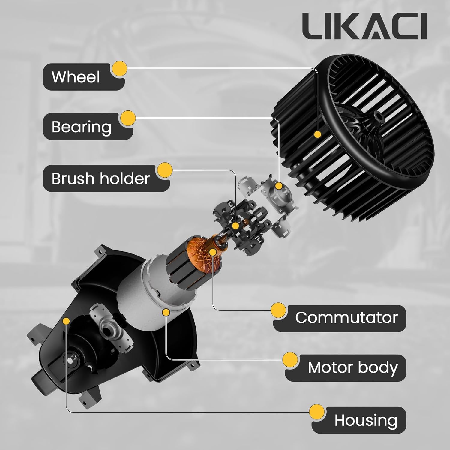 Front Blower Motor 700089 for 2000 2001 2002 2003 2004 2005 2006 Chevy Tahoe Silverado Avalanche Suburban, 2000-2006 GMC Sierra Yukon, 2003-2006 Cadillac Escalade