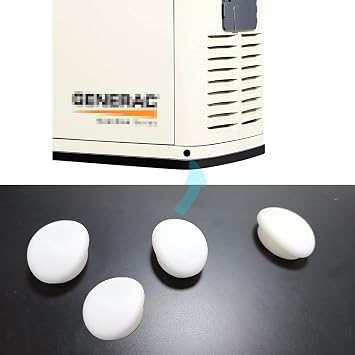Hole Plug Kit for Generac Generators Home Use,4 Pcs Base Hole Adapter for Generac Whole House Air Cooled Generators,White